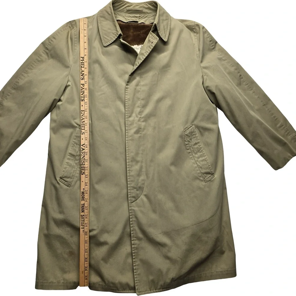 London Fog Maincoats Pile‎ Lined Trench Coat Tan Men’s Vintage Outerwear